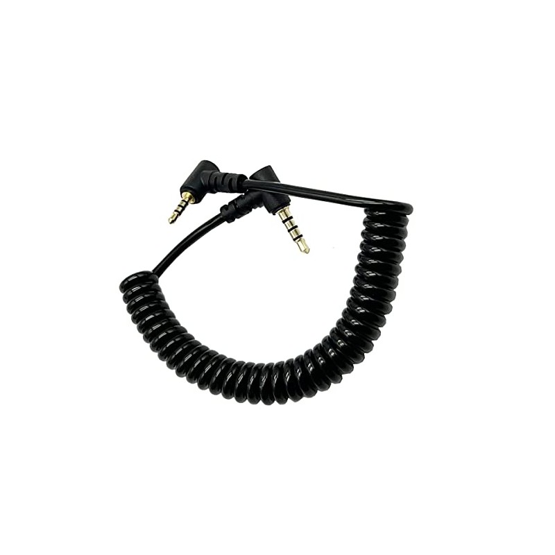 Seadream Coiled 2.5mm to 3.5mm Audio Cable,Double Angled 90 Degree