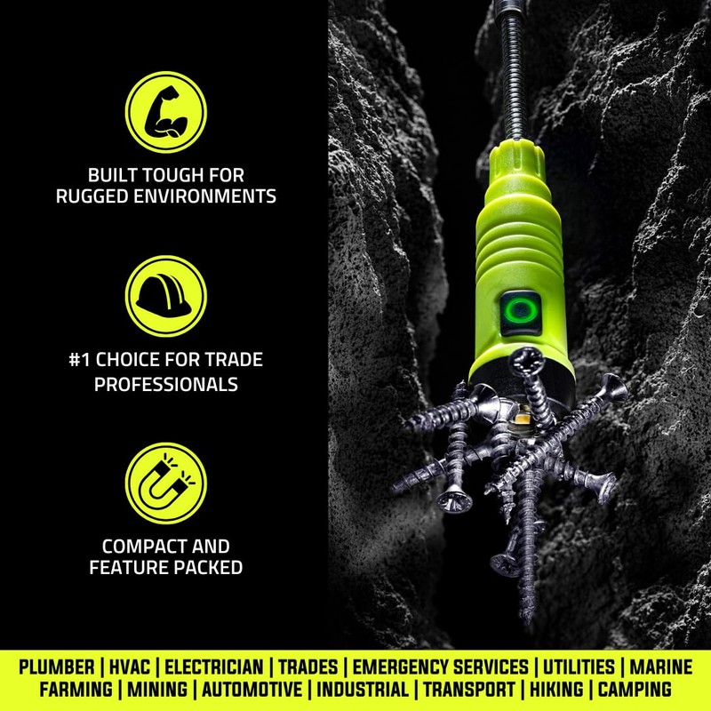Unilite FLX-125 LED Telescopic Inspection Light, 125 Lumens, 17.7-52.2 cm