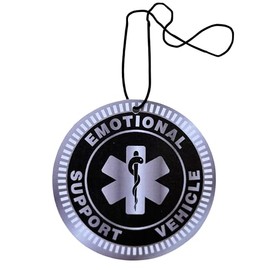 Emotional Support Vehicle Air Freshener – 2-Pack Pine Scented Car Hanging Fresheners – 7cm Funny Auto Accessory for Cars, Trucks, SUVs, RVs