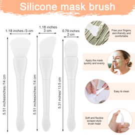 3 Stück Maskenpinsel Kosmetikpinsel Hautpflege Schlamm Maske Applikator Maskenpinsel Gesicht Silikon Masken Pinsel für Hautpflege Reinigungsmaske Gesichtsmasken