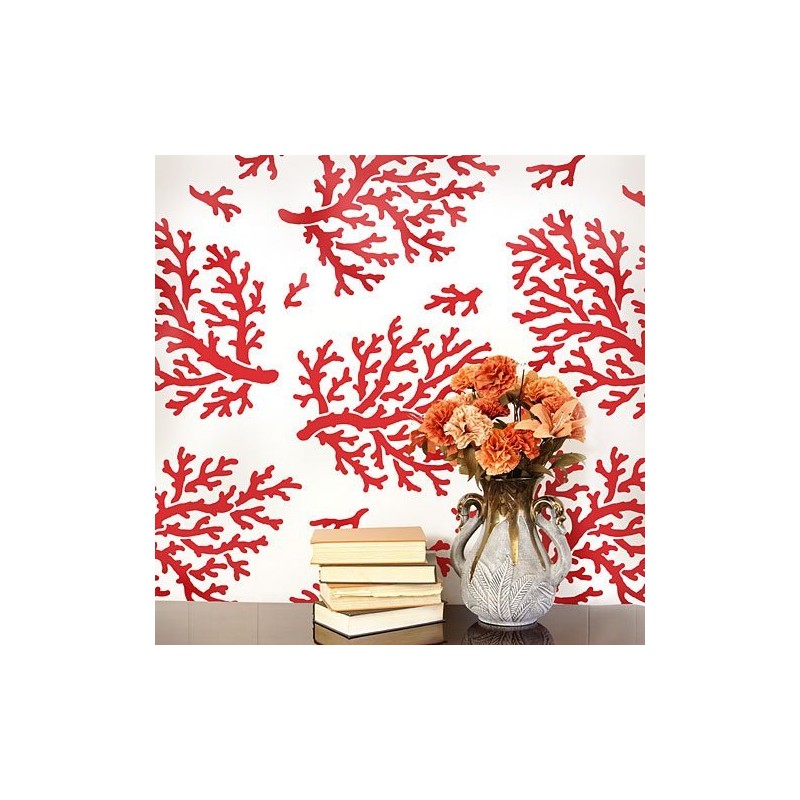 Coral Allover Stencil Pattern