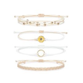 Summer Bracelets for Women Boho Beach Adjustable Bracelets Summer Accessories Jewelry Trendy Stuff Gifts for Women 2024