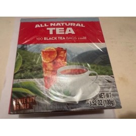 All-Natural  Pure BLACK Tea-100 Ct Tea Bag-Serve Hot or Cold W/TAG & STRING