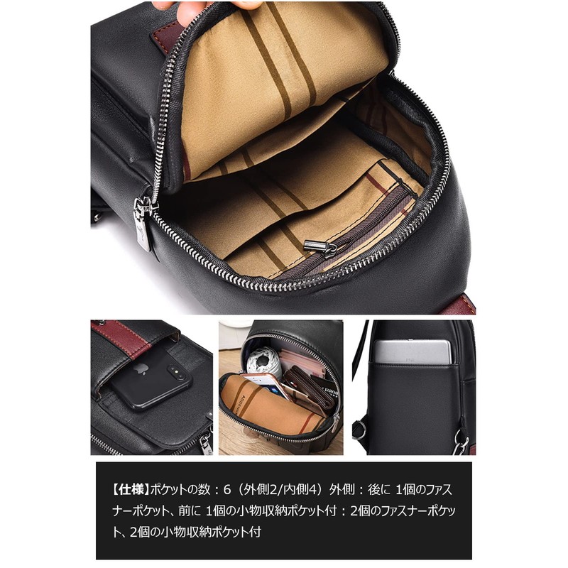 Cenvins One Shoulder Men's Body Bag, Crossbody Bag, Shoulder Bag,