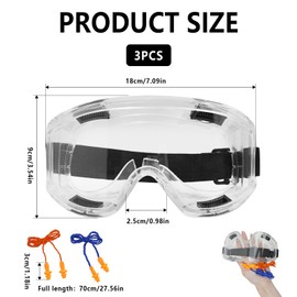Safety Glasses for Work,Safety Goggles Adult,Anti-Dust, Anti-Impact, Anti-Fog,High Light Transmittance,Comfortable Wearing,Applies to DIY, Woodworking, Sanding, Construction, and Chemistry Work