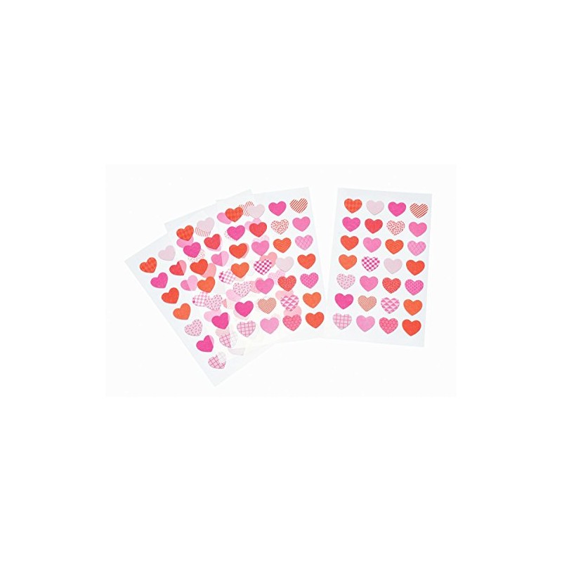 Colorful Heart Shape Stickers – 112 Pieces)