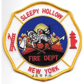 Sleepy Hollow  Fire Dept., New York  (4.25" x 4.25" size)  fire patch