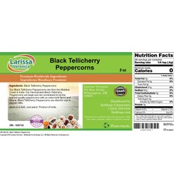 Black Tellicherry Peppercorns (8 oz, ZIN: 526742)
