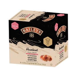 Ground Coffee, Medium Roast, Hazelnut Irish Cream Flavored Coffee Pods, 18ct