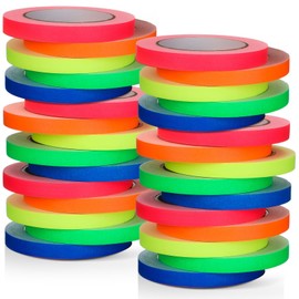 Ctosree Spike Tape Sets, 1/2 Wide x 65ft Length, 5 Colors Neon Gaffer Tape, Heavy Duty Fluorescent Gaff Tape for Theater Stage Floors, Holds Down Wires Pinstripe Marking Tape (30)
