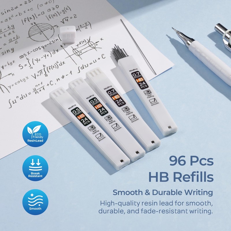 Nicpro Cute Mechanical Pencil Set, 4PCS 0.5 & 0.7 mm