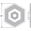 Prime-Line U 9275 5 In., Rigid Vinyl, White, Self Adhesive