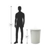 MARKSON 20 Gallon Trash Can, Steel Trash Can with Lid,