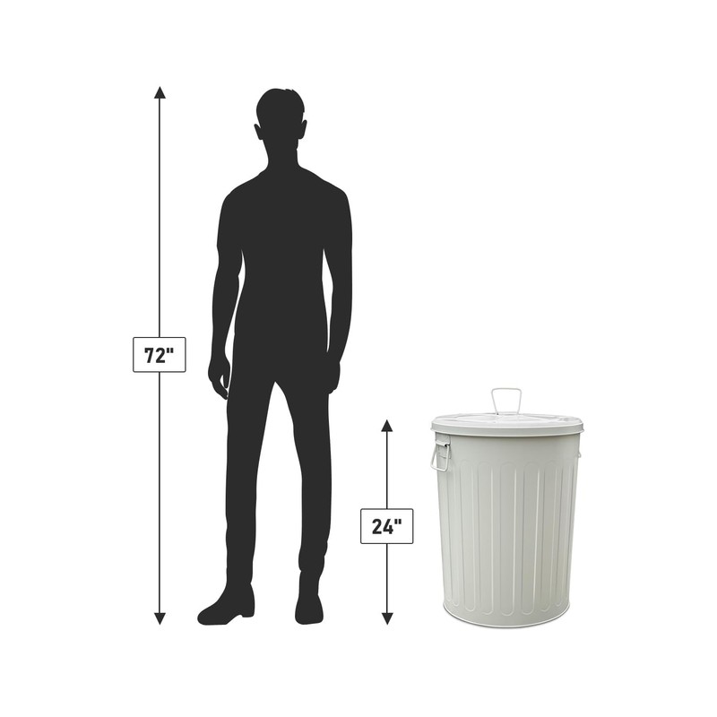 MARKSON 20 Gallon Trash Can, Steel Trash Can with Lid,