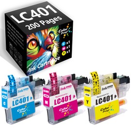 ColorPrint Compatible LC401XL Ink Cartridge Replacement for Brother LC401 XL LC401C LC401Y LC401M for MFC-J1010DW MFC-J1012DW MFC-J1170DW MFC J1010DW J1012DW J1170DW Laser Printer (C,M,Y, 3-Pack)