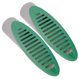 2Pcs 4 Inch Green Angled Drain Grate Yard Drain, Yard Drain Emitter for Sump Pump Discharge and Downspout Extensions, Compatible with 4 Inch Connections