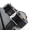 Men’s Watches Black Leather Strap Quartz Analogue Wrist Watch Arabic
