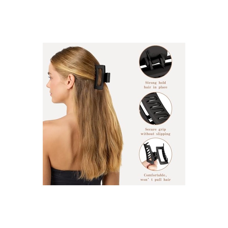 12 PCS Hair Claw Clips for Women – Small Medium