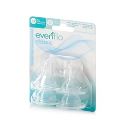 Evenflo CustomFlow - Pezones de silicona clásicas, flujo medio (3-6 meses) 4 ea (paquete de 2)