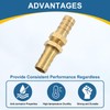 sourcing map 2Pcs 1/2" Hose Barb Fitting, Brass Hex Head