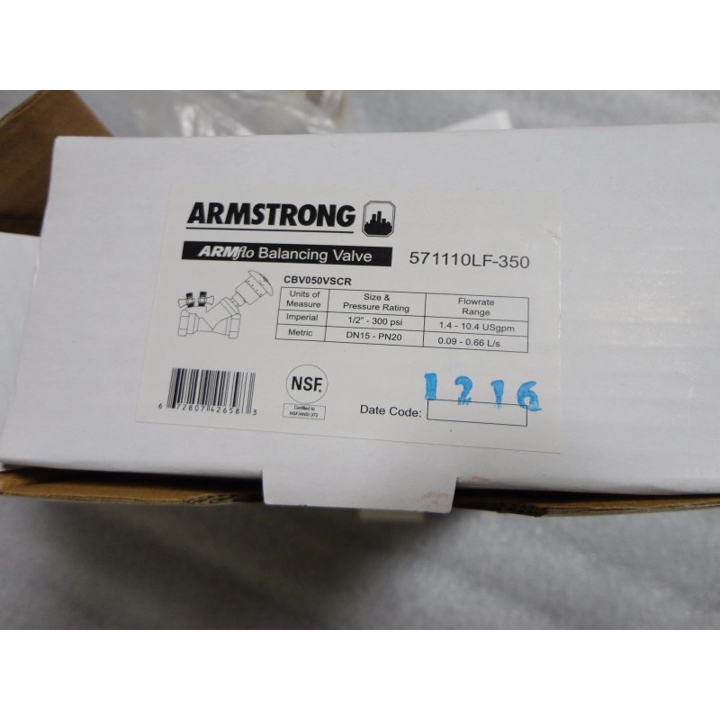 Armstrong Balancing Valve Armstrong 571110LF-350 Valve 1/2"-300 PSI CBV050VSCR