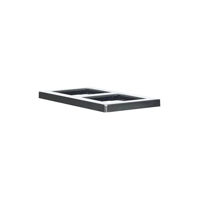 'Gira E2 021233 Cover Frame 2-Gang, Stainless Steel