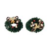 10Pcs Christmas Wreaths Miniature Scene Models Dollhouse Accessories for Above