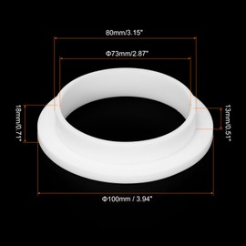 QUARKZMAN T Type Rubber Grommet Holder Diameter 80mm Inner Diameter 73mm Seal Protector Flexible Hole Plug for Cable Pipe White