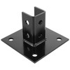 Skelang Post Base, 4 Holes Square Post Bracket, Strut Base