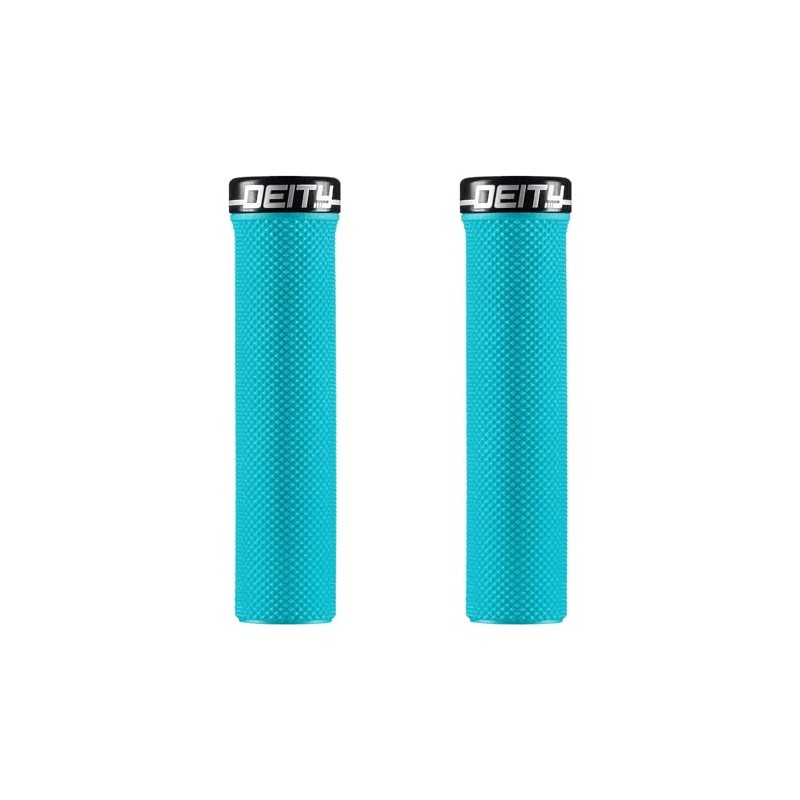 Deity Slimfit Lock-On Mountain Bike Handlebar Grips Turquoise