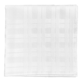 Intermode 39406001A Men's Handkerchief, Yarn-Dyed, White Handkerchief, Set of 2, Wedding, Ceremonial Occasions, Formal Occasions, 39406001A, White, Approx. 18.5 x 18.5 inches (47 x 47 cm), white