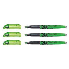 Pilot FriXion Pack of 3 Light Green Highlighter Pens - Stroke Width 3.8 mm