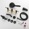 SUBEIXI 3 Handle Tub Shower Faucet Shower Head Holder with