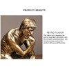 Thinker Statue Retro Style Energetic Lines Stable Nonslip Durable Resin