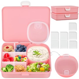 Aimsnk Snack Box for Kids & Toddlers, 8-Compartment Snack Container BPA-Free Small Bento Box Leak-Proof Lunch Box, Lunchable Food Container for School Travel Picnic, Microwave & Dishwasher Safe