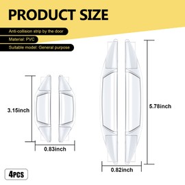 Tippwoo Car Door Bumper Anti-Collision Strips, Door Embedded Anti-Scratch Strip, Side Door Edge Guard Protector, Universal Car Door Protection Decorative Cover (Transparent)