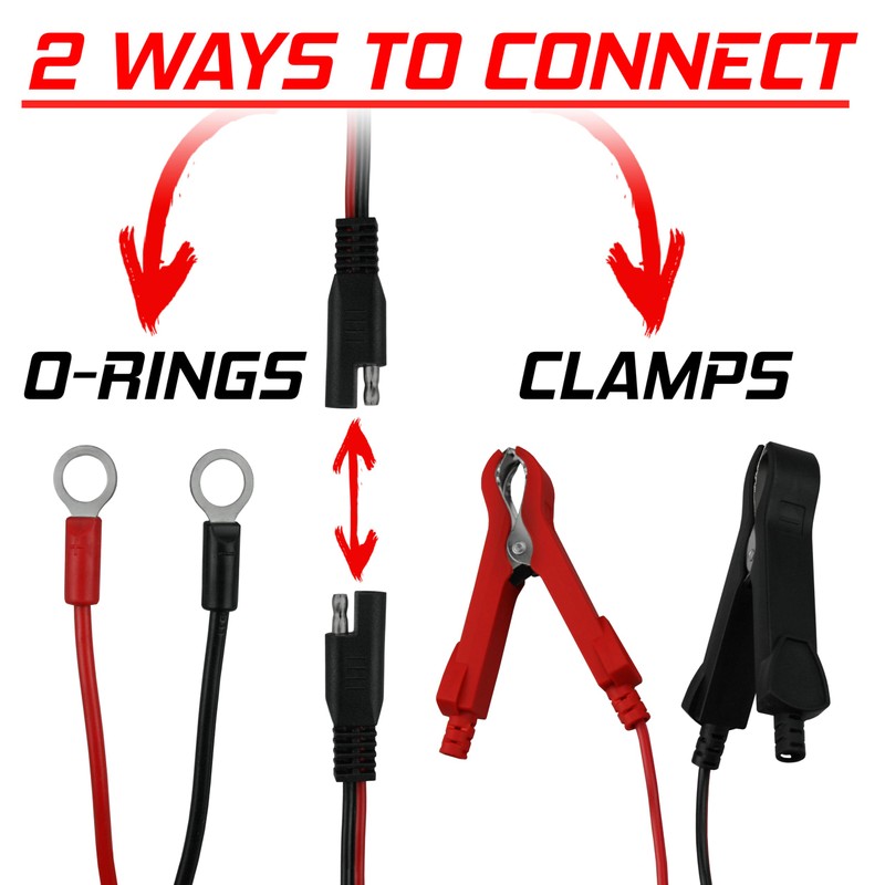 2-Pack 2A 6V 12V Battery Charger maintainer trickle for Harley