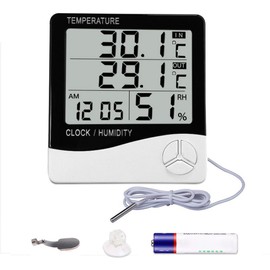Mengshen Termómetro Digital De Higrómetro, Monitor De Humedad De Temperatura Interior Y Exterior, Home Office Tempómetro De Indicador De Humedad -... 