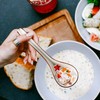 Oidnvay 4 Pieces Asian Retro Ceramic Rice Spoons Curved Handle