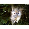 Plush Furry Hanging Owl Ornament