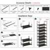 MUAHRCE 10-Tier Tall Shoe Rack for Closet, Entryway, Adjustable Sturdy