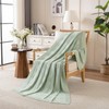 Loussuder Knit Throw Blanket, Sage Green Checkered Throw Blanket for