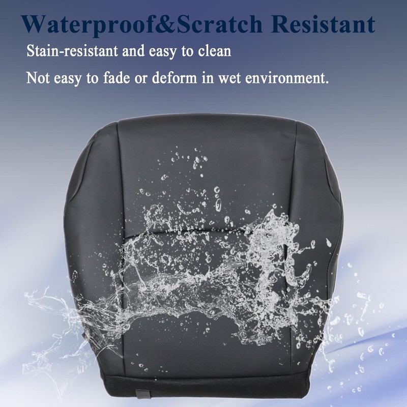 NLQR Front Driver and Passenger Side Bottom Replacement Leather Seat