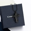 constantlife Cross Urn Necklace for Ashes for Women Men Fish