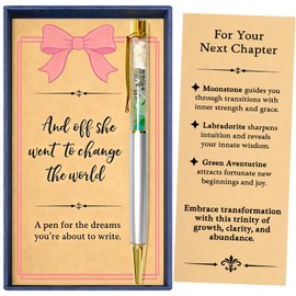 Odrano Graduation Gift for Her, Inspirational Crystal Pen for Next Chapter, New Beginnings, New Job, Farewell Going Away, Good Luck Encouragement for Women, Friend, Sister, Daughter, Coworker