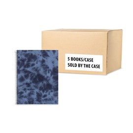 Miquel Rius Pack of 5 M Fashion 4 Subject Notebooks, Lined 11" x 8.5" Heavyweight Paper, 120 Sheets (Subjects Separated by color), 3 Hole Punched, Micro-Perforated, Mystic Board Cover