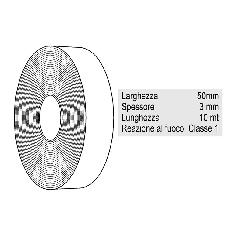 The Ventilation isop-y Headband Insulation Polypropylene Black 50mm x 10m