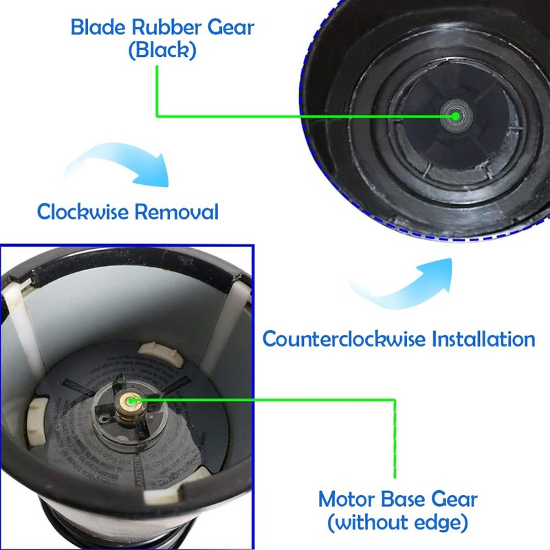 2 Pcs 250W Base Gear with 6 Pcs Rubber Bushing