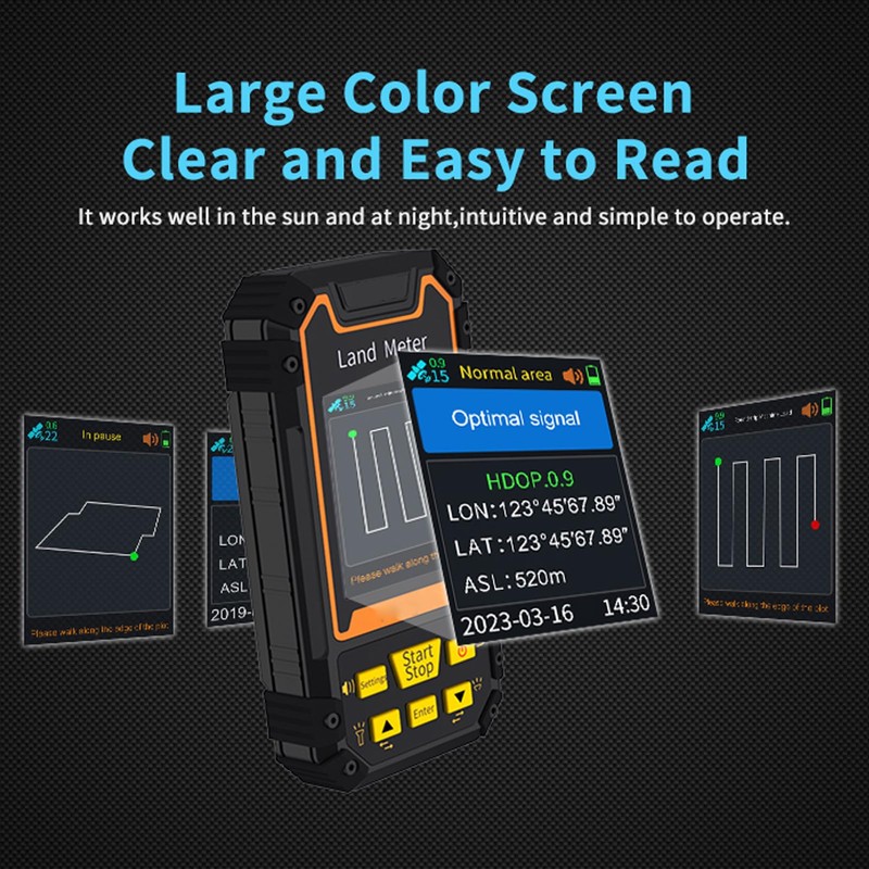 Handheld GPS Survey Equipment, S3 Land Area Meter with 4