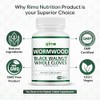 Rimo Nutrition Wormwood Black Walnut Clove Capsules - Cleanse, Detox,